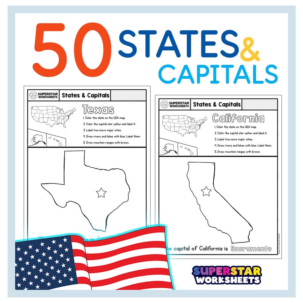 50 States Capitals Worksheets Superstar Worksheets 50 States Capitals Worksheets Superstar Worksheets