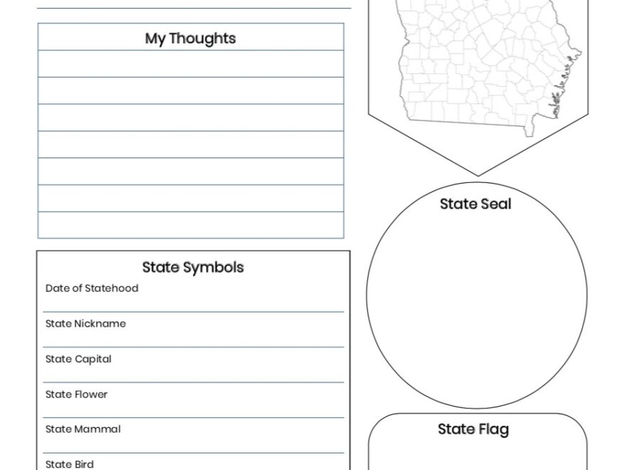 50 States Notebooking Pages Great For Research Based Learning