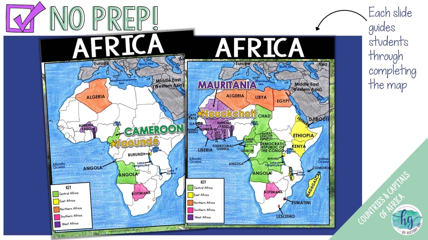 Africa Countries And Capitals Map Activity Print And Digital By History Gal Africa Countries And Capitals Map Activity Print And Digital By History Gal