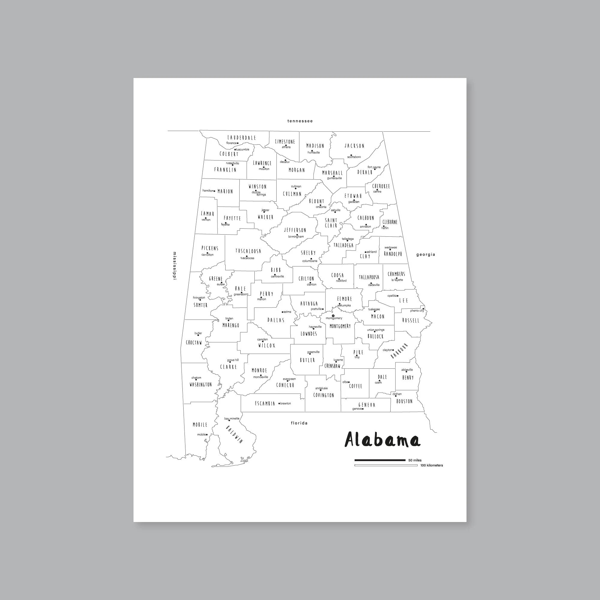Alabama Map Art PRINTABLE Alabama County Map AL Alabama Countries Map Poster Alabama State Map Modern Home Decor P543 Etsy Alabama Map Art PRINTABLE Alabama County Map AL Alabama Countries Map Poster Alabama State Map Modern Home Decor P543 Etsy