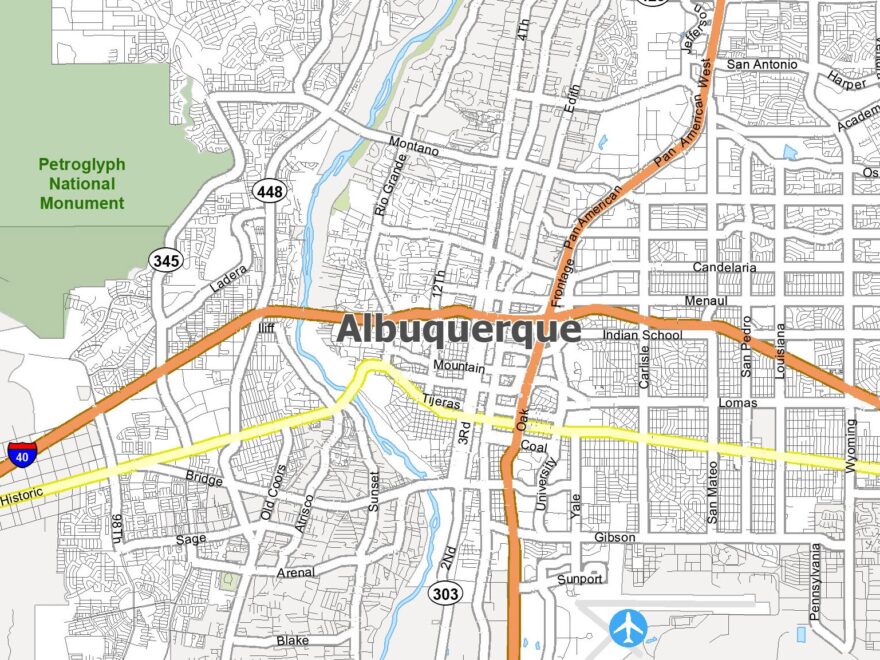 Albuquerque Map New Mexico GIS Geography