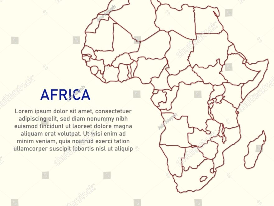 Blank Map Africa Printable Outline Map Stock Illustration 2364351815 Shutterstock
