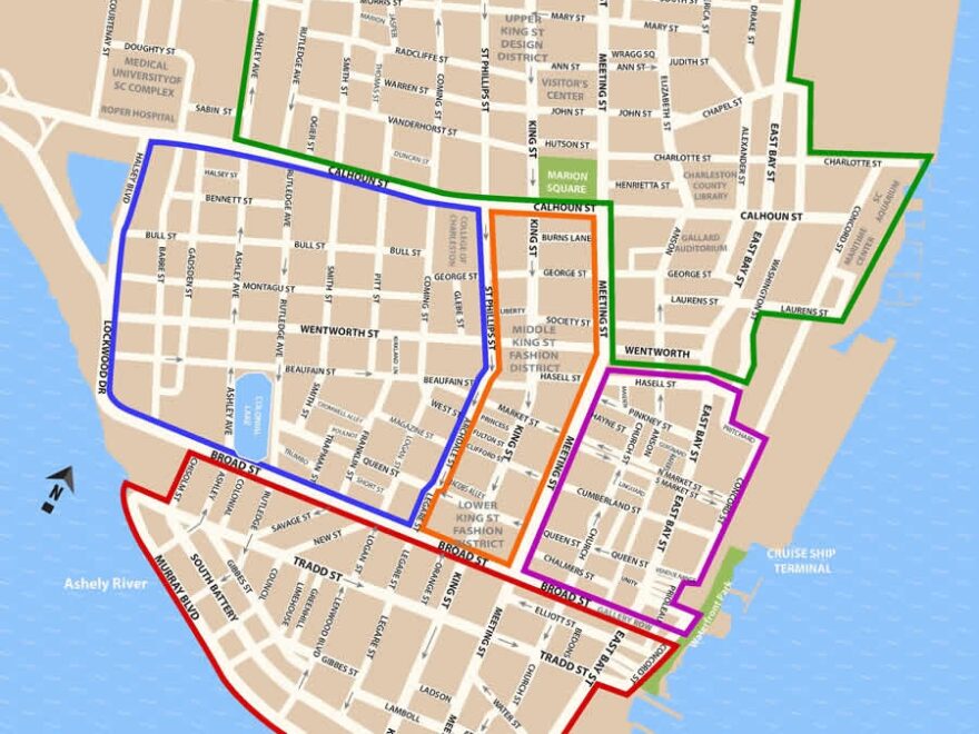 Fun Things To Do In Charleston SC Map Of The Historic District Charleston SC