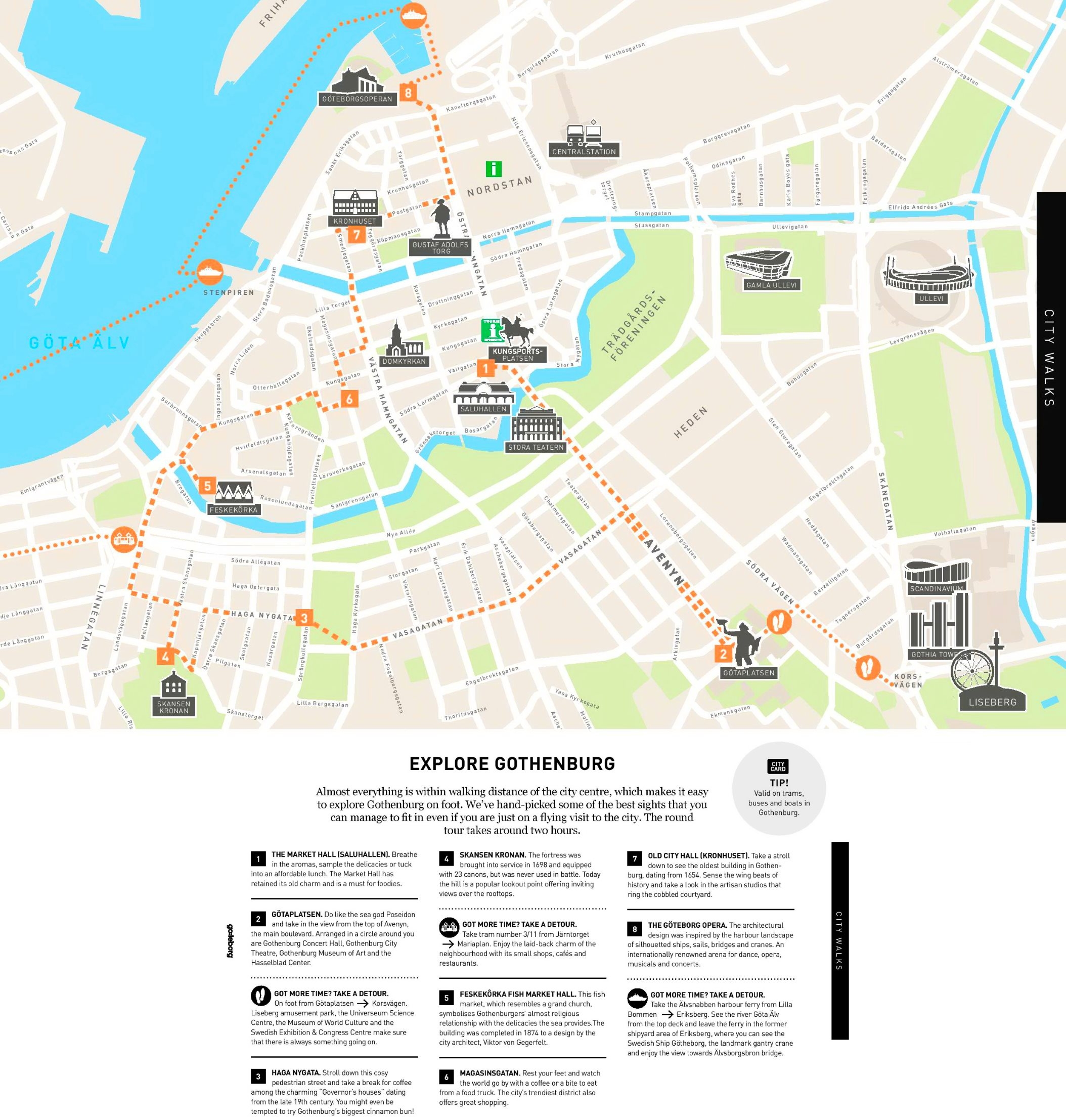 Gothenburg Walk Map Ontheworldmap Gothenburg Walk Map Ontheworldmap