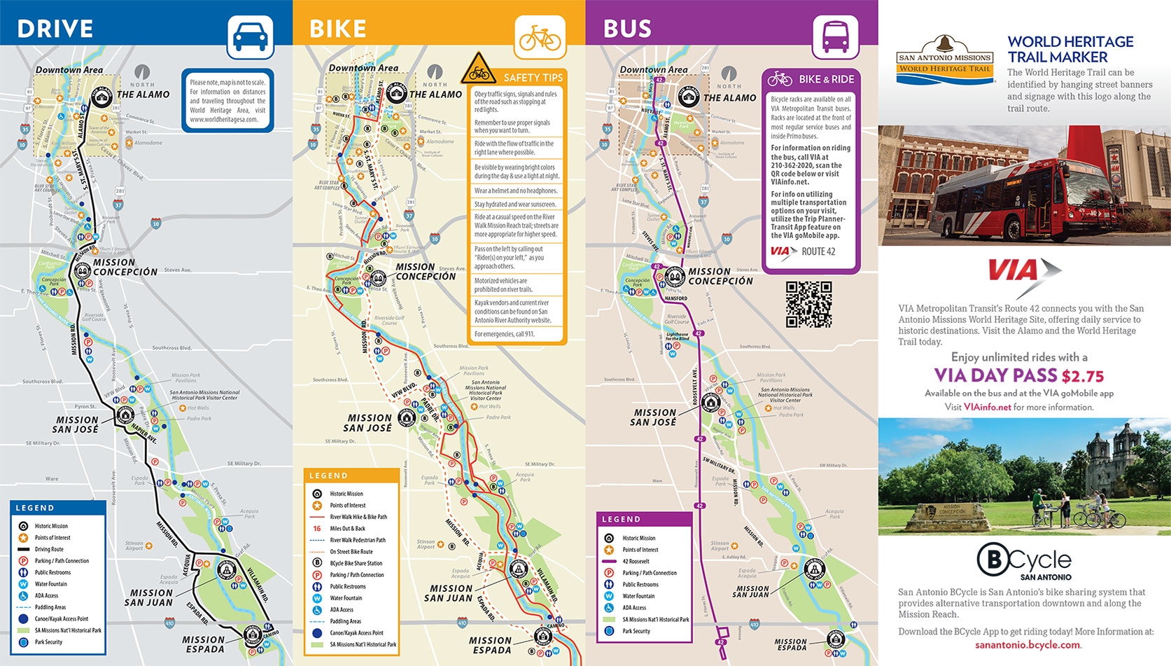 San Antonio Missions Map Printable San Antonio Missions Map Printable