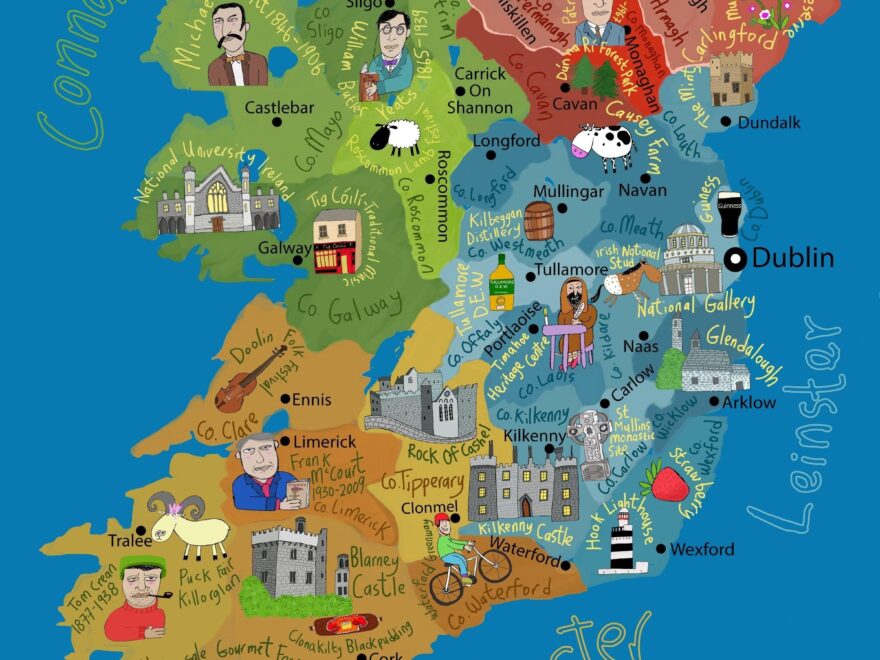 Map Of Ireland For Kids Cartoon Map Of Ireland Northern Europe Europe