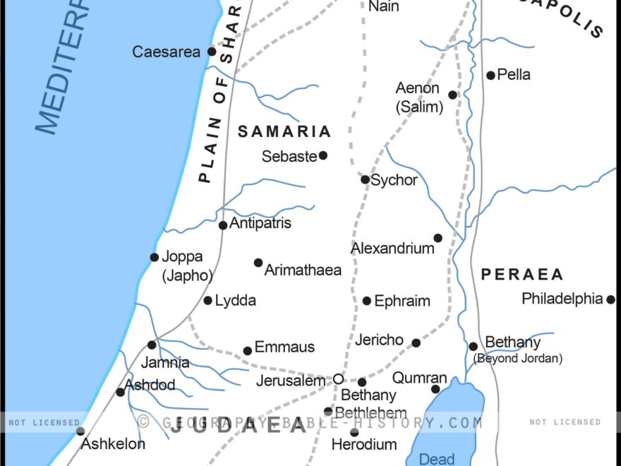 Map Of Israel In The Time Of Jesus Bible History