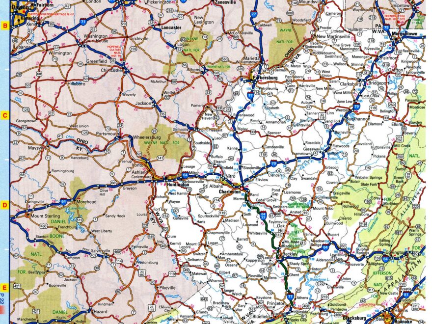 Map Of Virginia Roads And Highways Free Printable Road Map Of Virginia