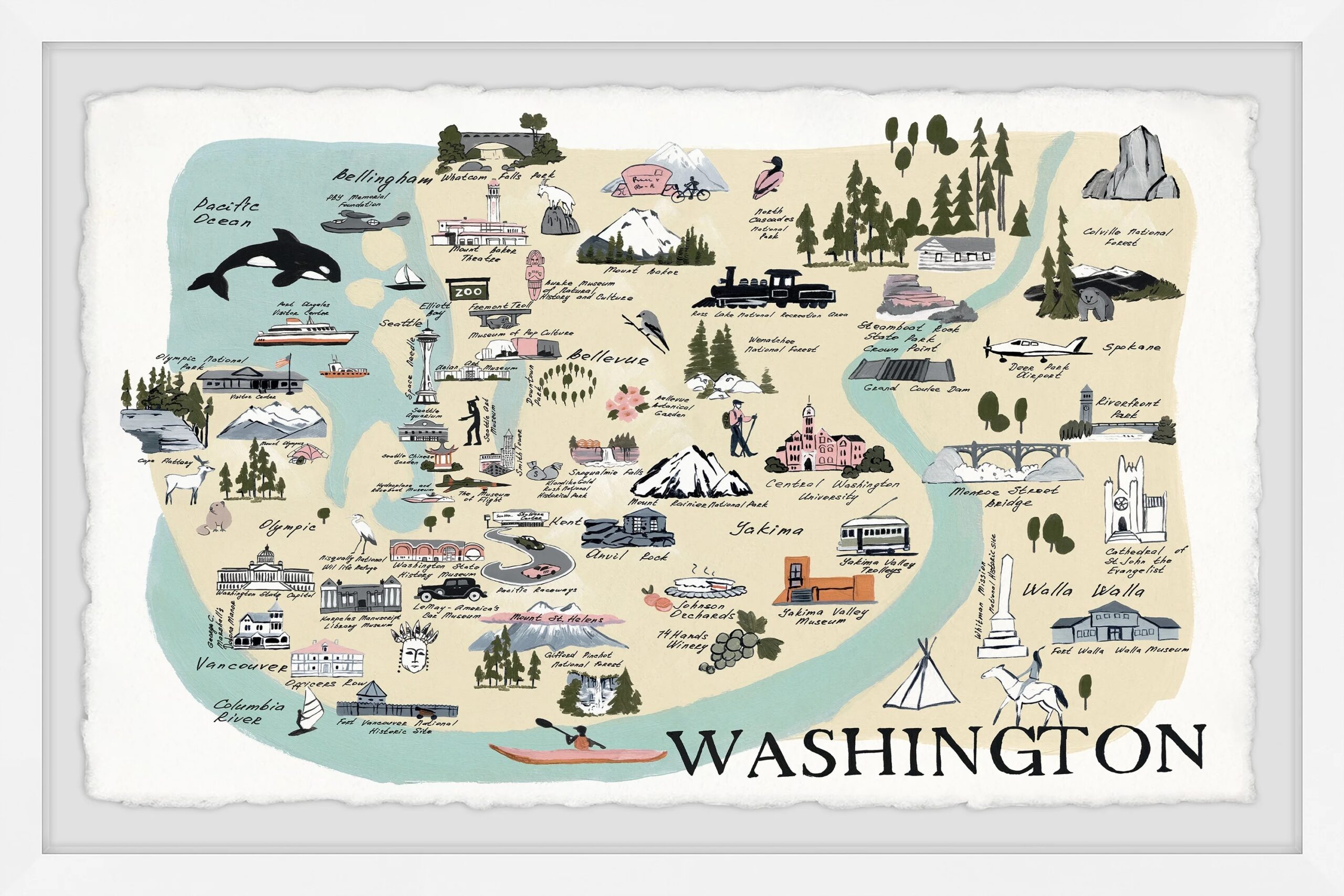 Washington State Map Printable Kids Washington State Map Printable Kids