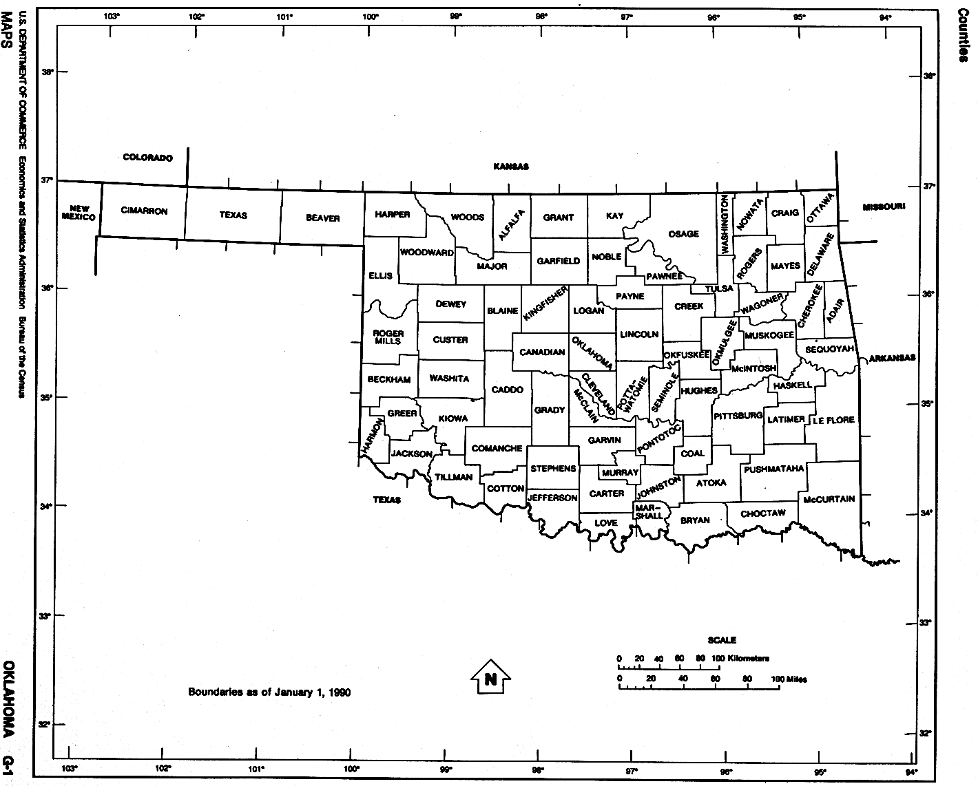 Oklahoma Free Map Oklahoma Free Map