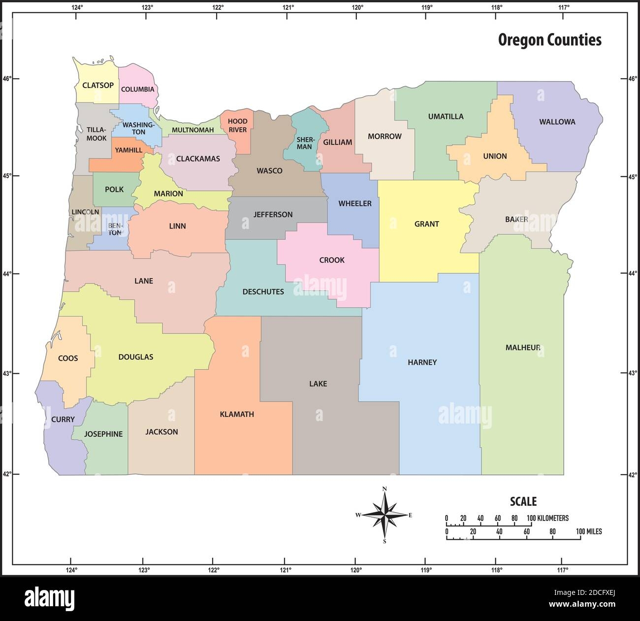 Political Map Of Oregon Hi res Stock Photography And Images Alamy Political Map Of Oregon Hi res Stock Photography And Images Alamy