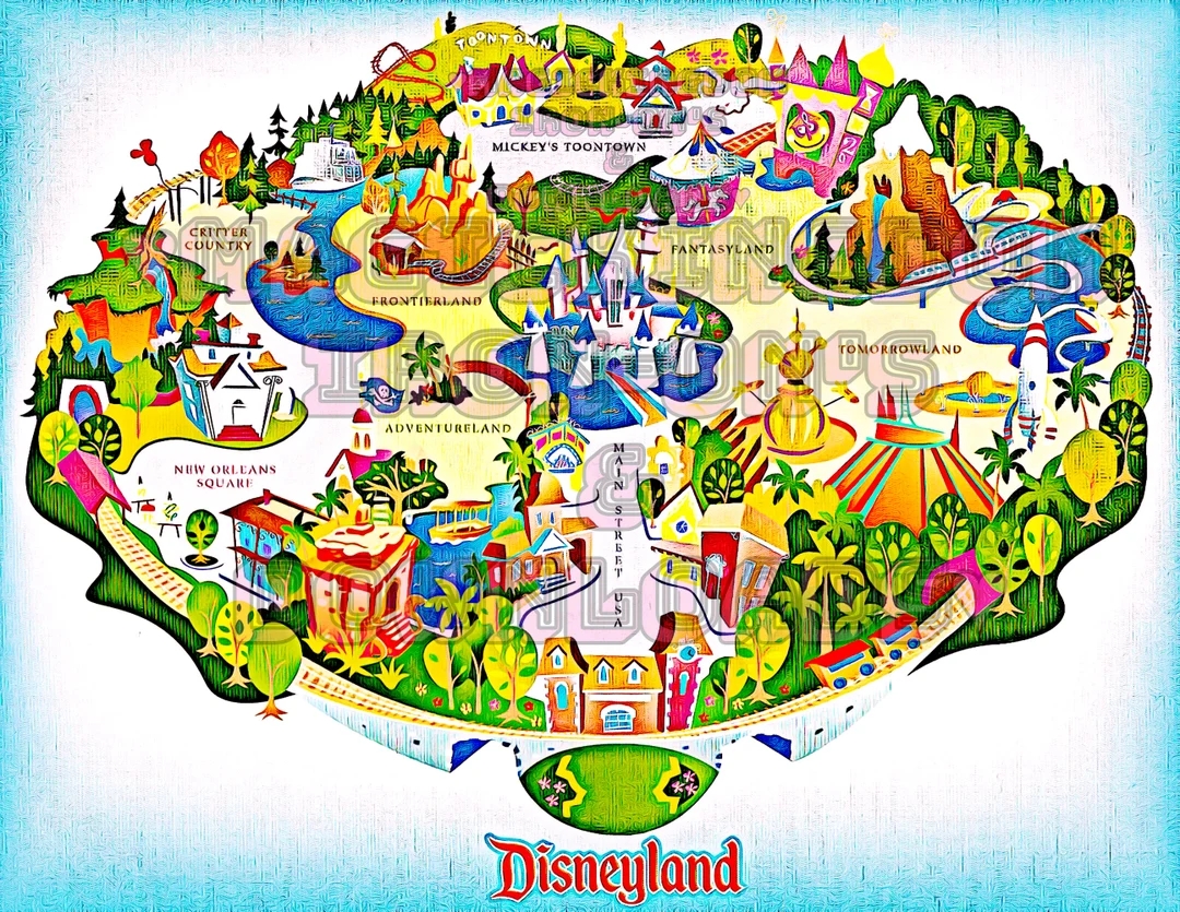 RARE Disneyland Map Image DIY Print T Shirt Poster Sticker Decal Clip Art Card Vacation Mug Disney Birthday Party Printable Pillow Napkins Etsy RARE Disneyland Map Image DIY Print T Shirt Poster Sticker Decal Clip Art Card Vacation Mug Disney Birthday Party Printable Pillow Napkins Etsy