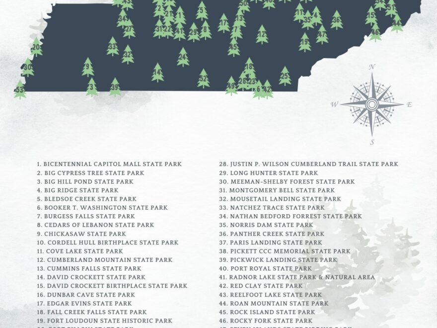 Tennessee State Park Map Plan Your Outdoor Getaway