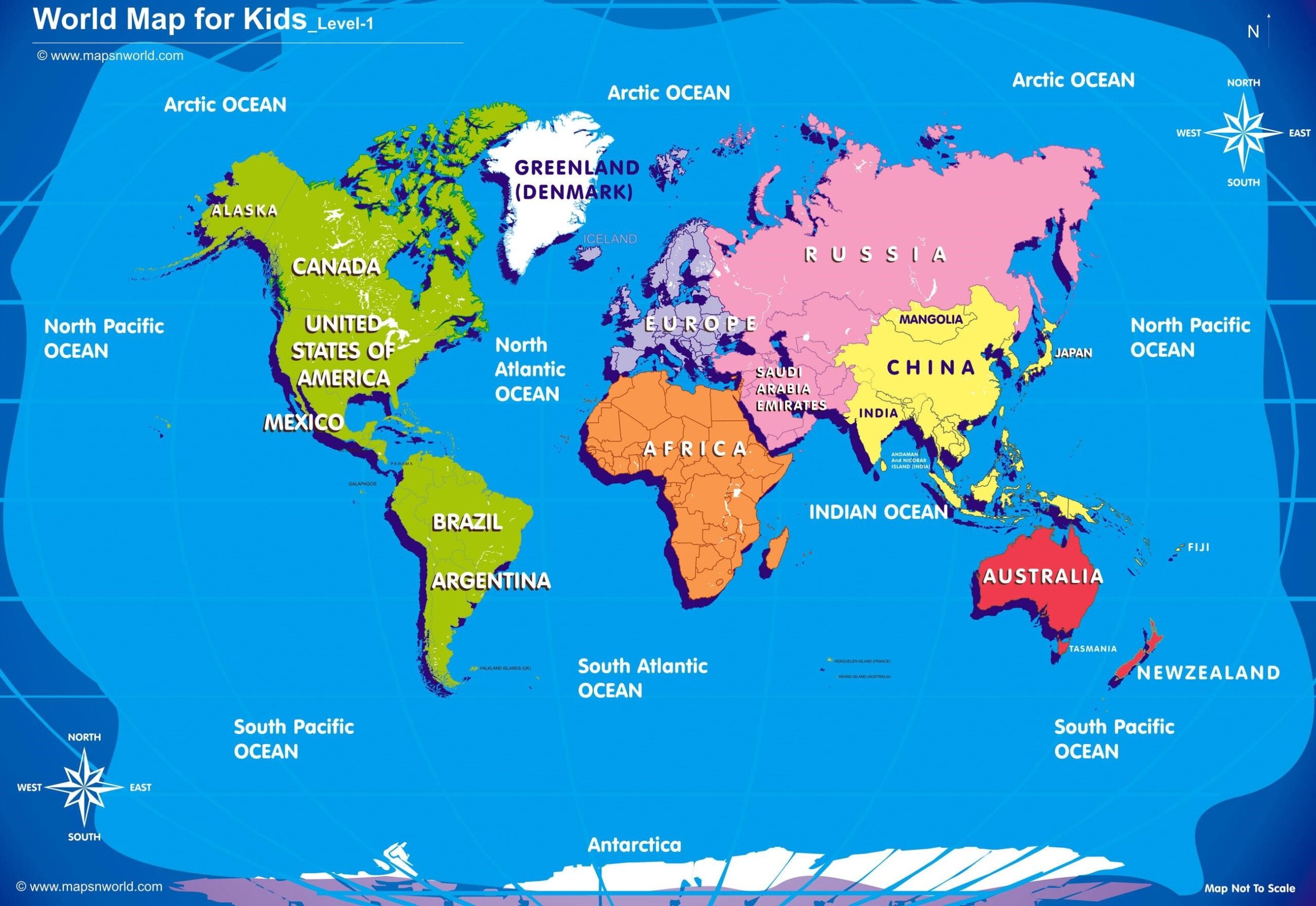 World Map Kids Printable Worksheets Library