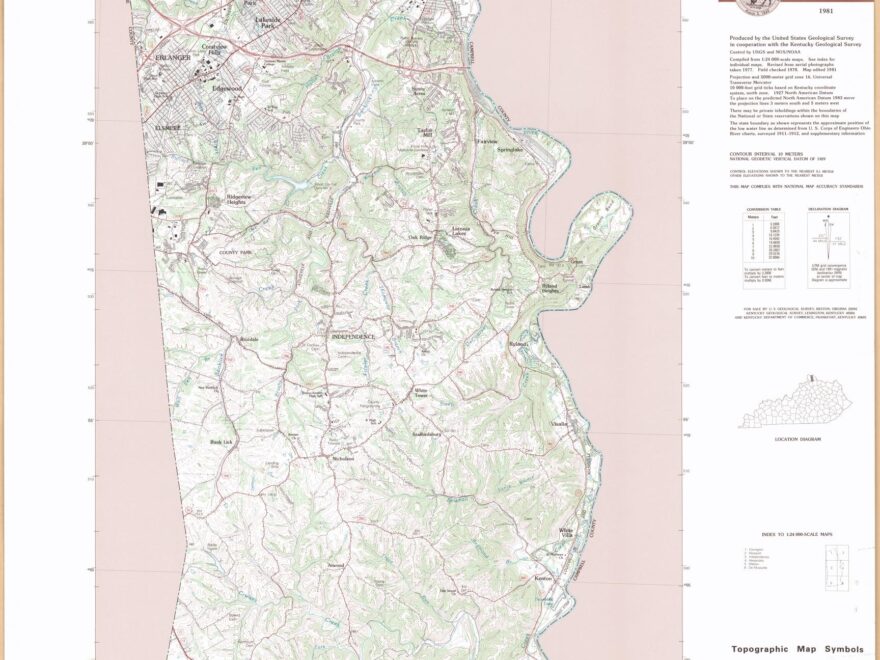 1 50 000 scale Metric Topographic Map Of Kenton County Kentucky Library Of Congress