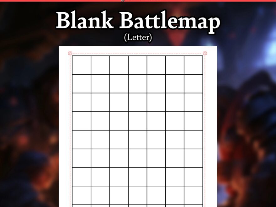 1 inch Square Printable Dnd Battlemap letter For Dungeon Masters 5e Campaign Aid Dungeons And Dragons Battlemap Digital Download Etsy