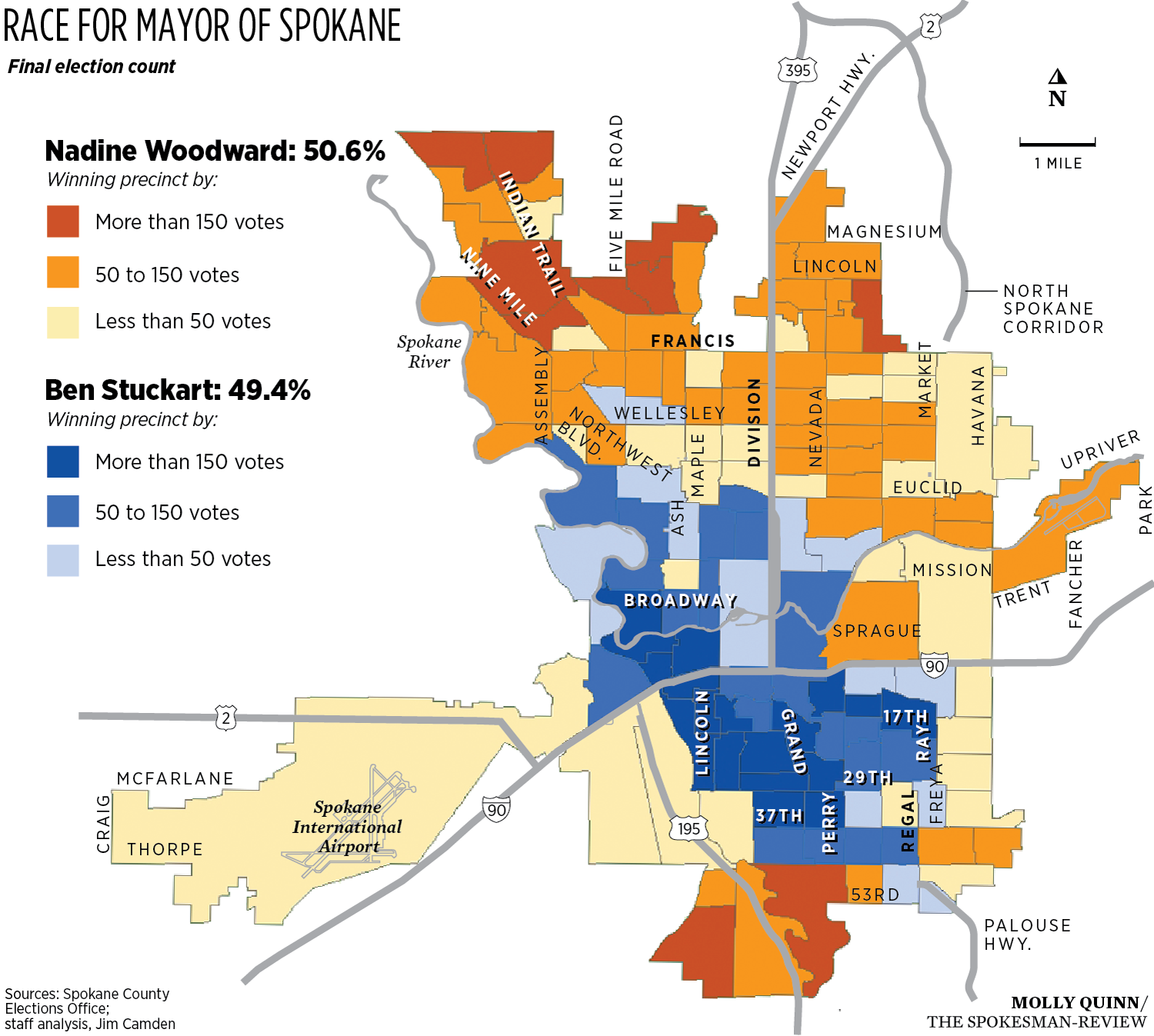 Printable Map Of Spokane In Sections