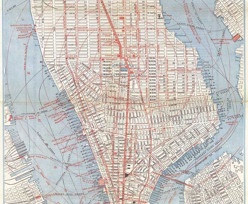 13 Free Vintage New York Maps To Download And Print Picture Box Blue