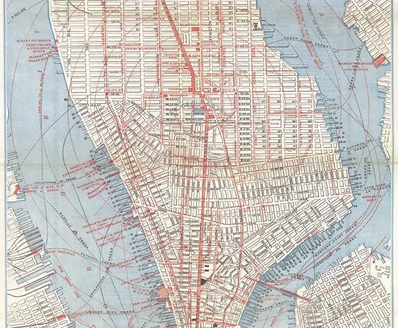 13 Free Vintage New York Maps To Download And Print Picture Box Blue