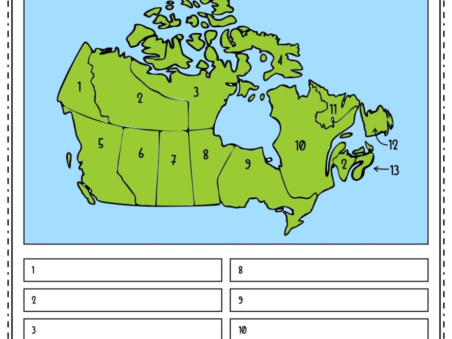 14 Canada Map Worksheet Free PDF At Worksheeto