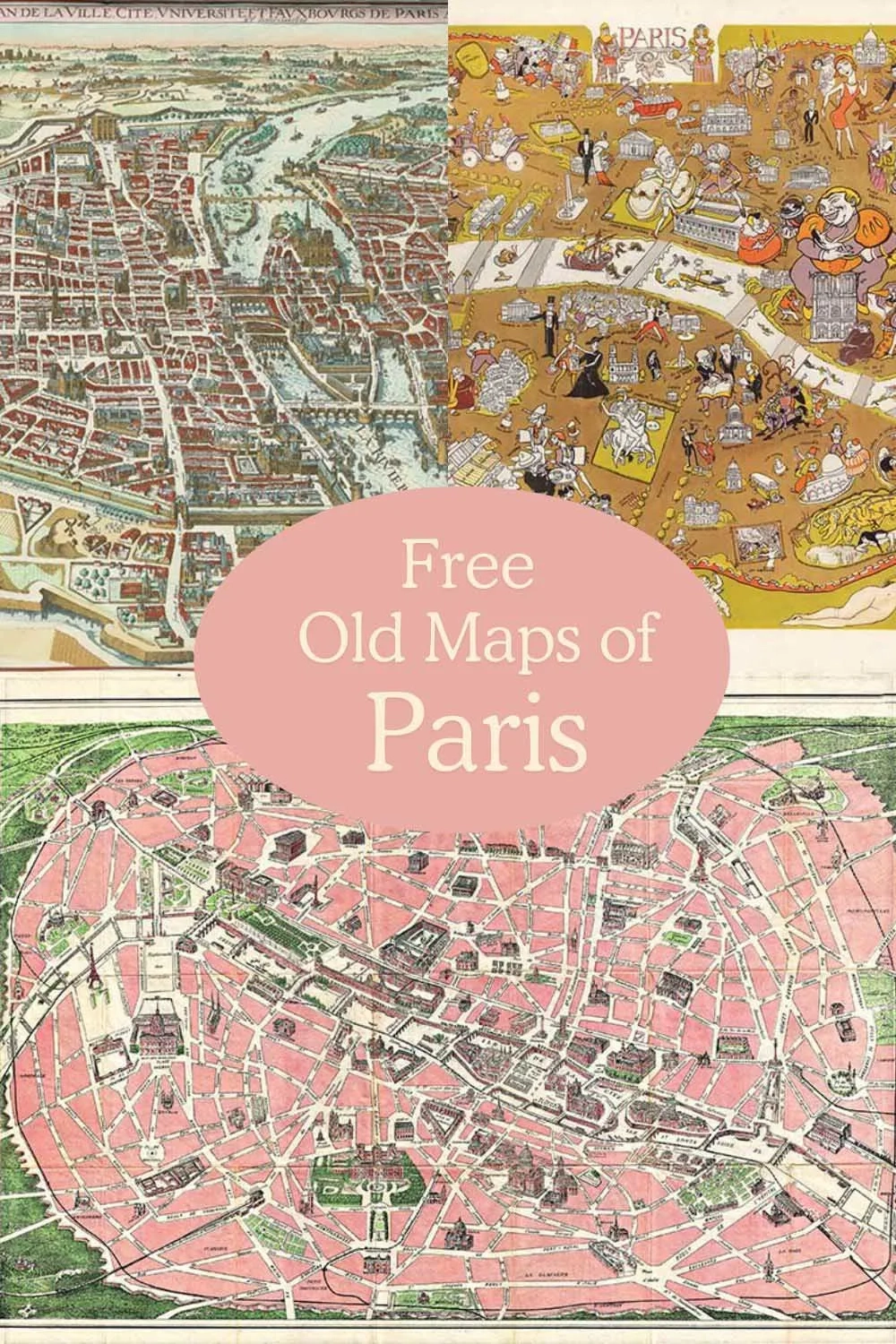 16 Free Old Paris Maps Uncover The Beauty Of Paris Picture Box Blue