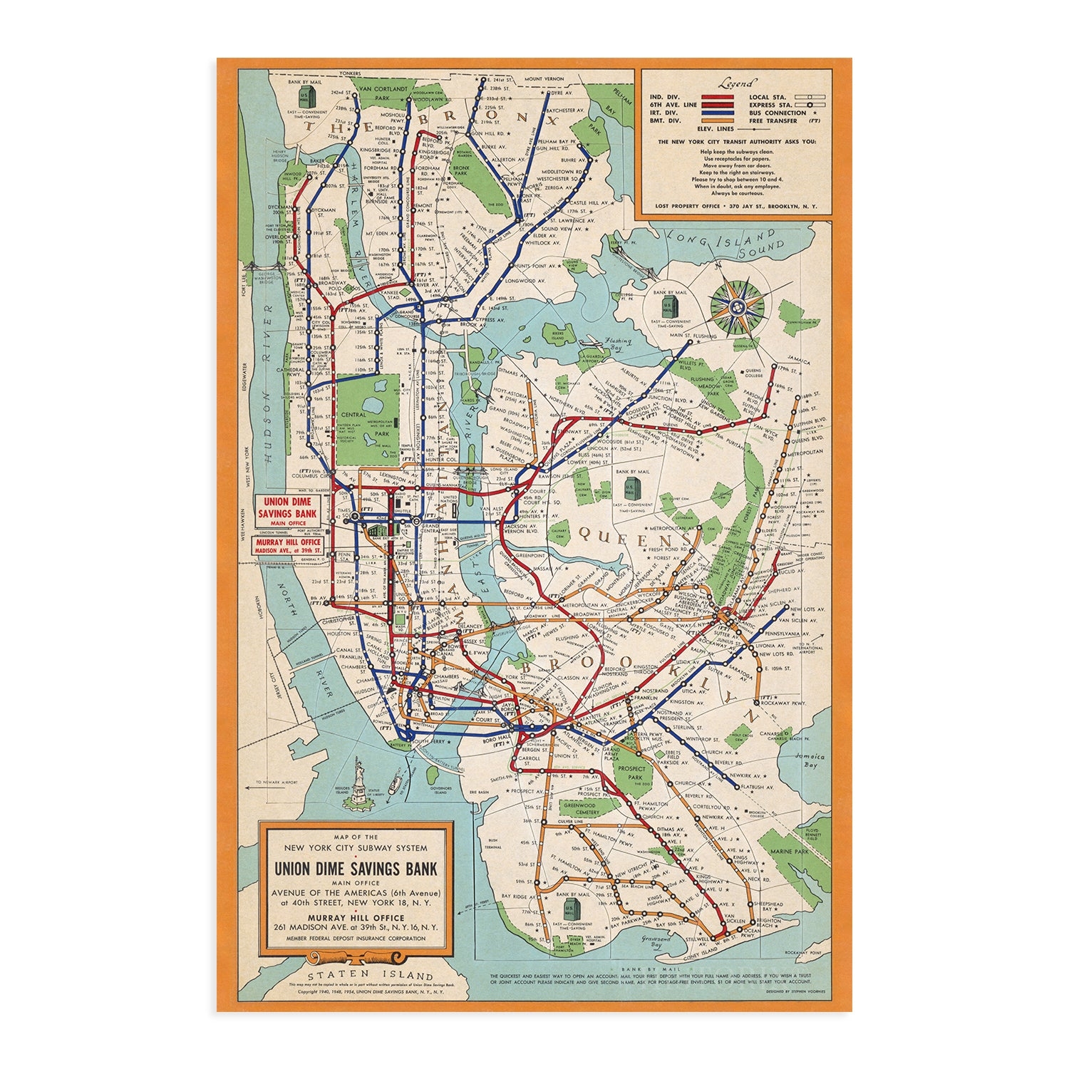 New York City Subway Map Printable