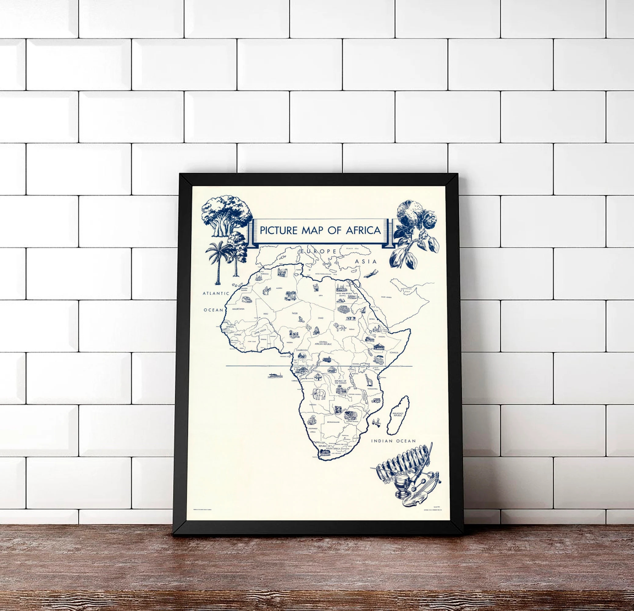 1964 Africa Map Picture Map Of Africa Africa Poster Print Africa Wall Art Vintage Map Prints Continent Map Wall Decor Print Art Etsy