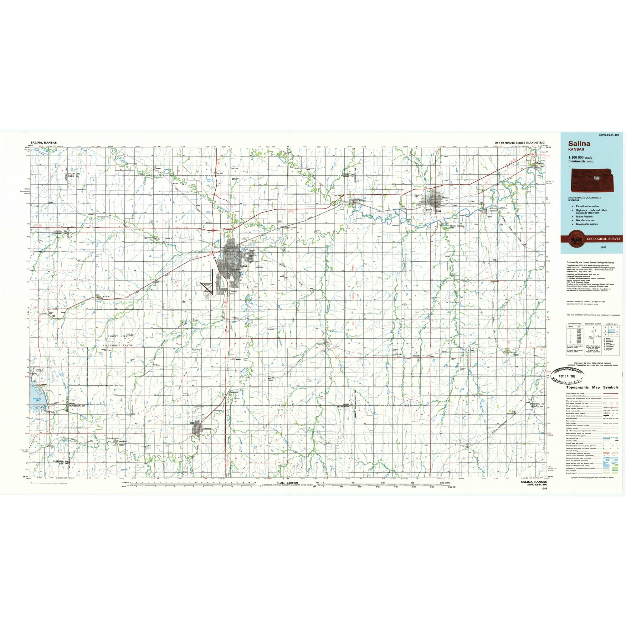 Printable Map Of Salina Ks