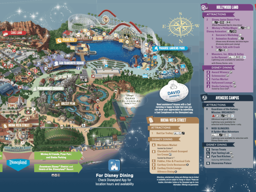 2024 Disney California Adventure Map Disneyland Resort WDW Magazine