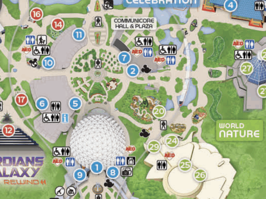 2025 EPCOT Map Walt Disney World WDW Magazine