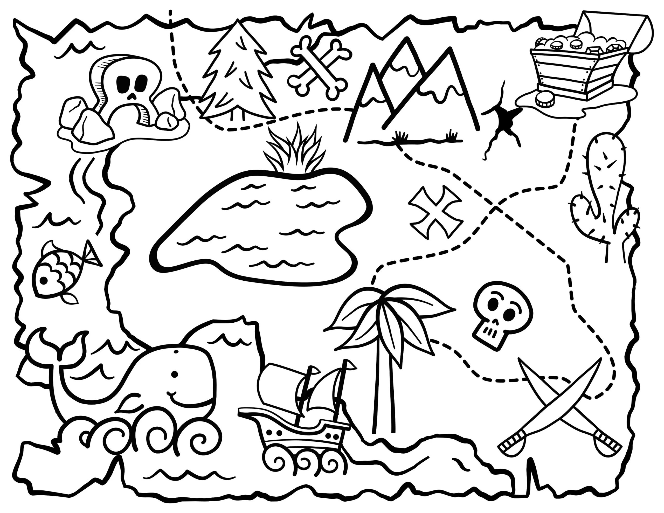 21 Pirate Treasure Map Coloring Pages Pirate Printable Book Digital Download Not A Physical Product Etsy