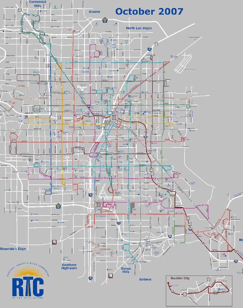 24 x30 Heavyweight Photo Paper Quality Poster Las Vegas Bus Routes 2007 Click Comment 1 To View 2114 x 2 Click Comment 1 To View Map Walmart