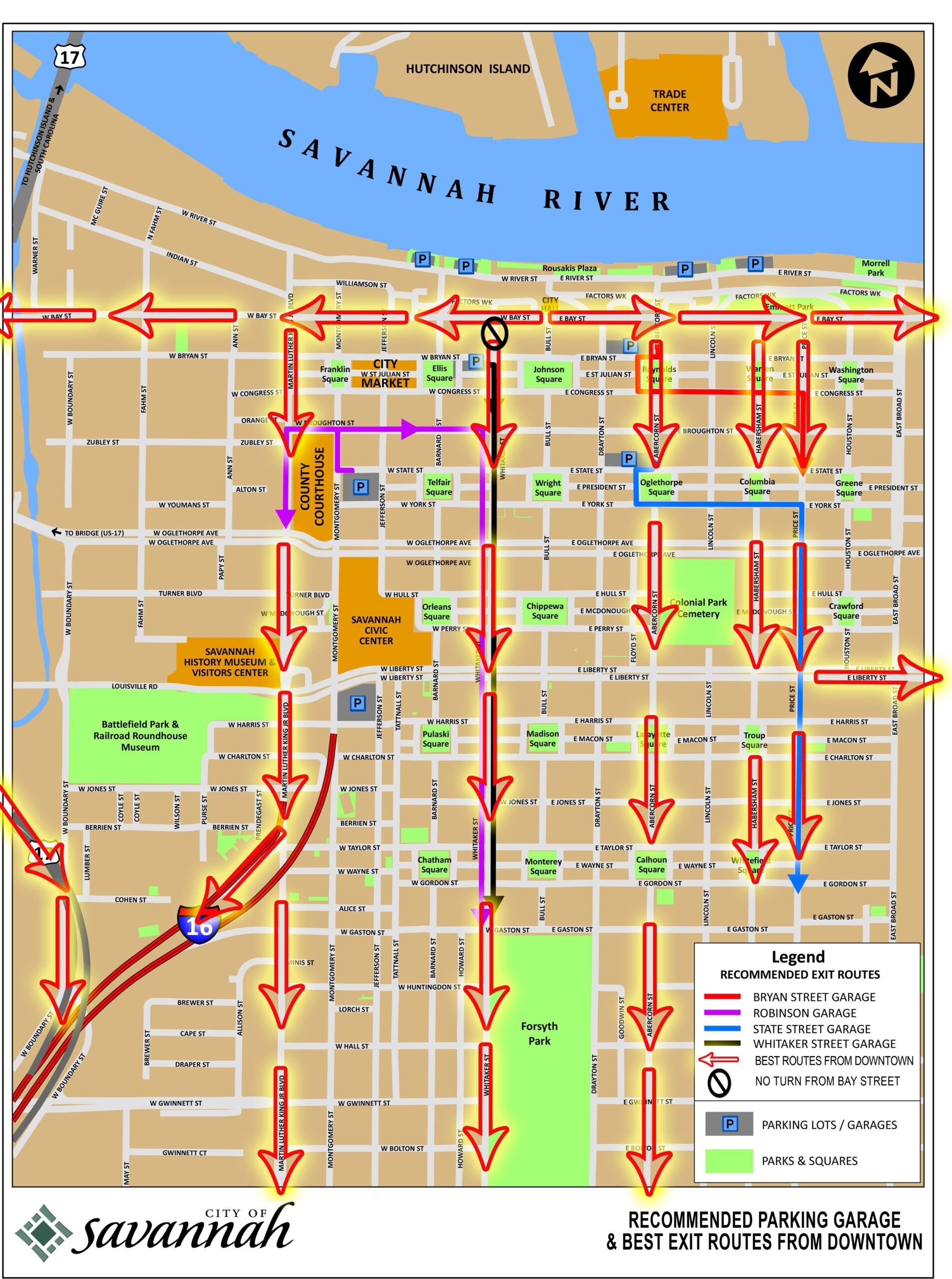 Printable Savannah Historic District Map
