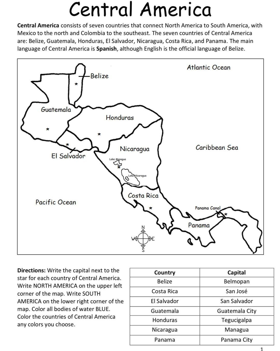 31 Best Central America Geography Worksheets Ideas Geography Worksheets Central America Geography