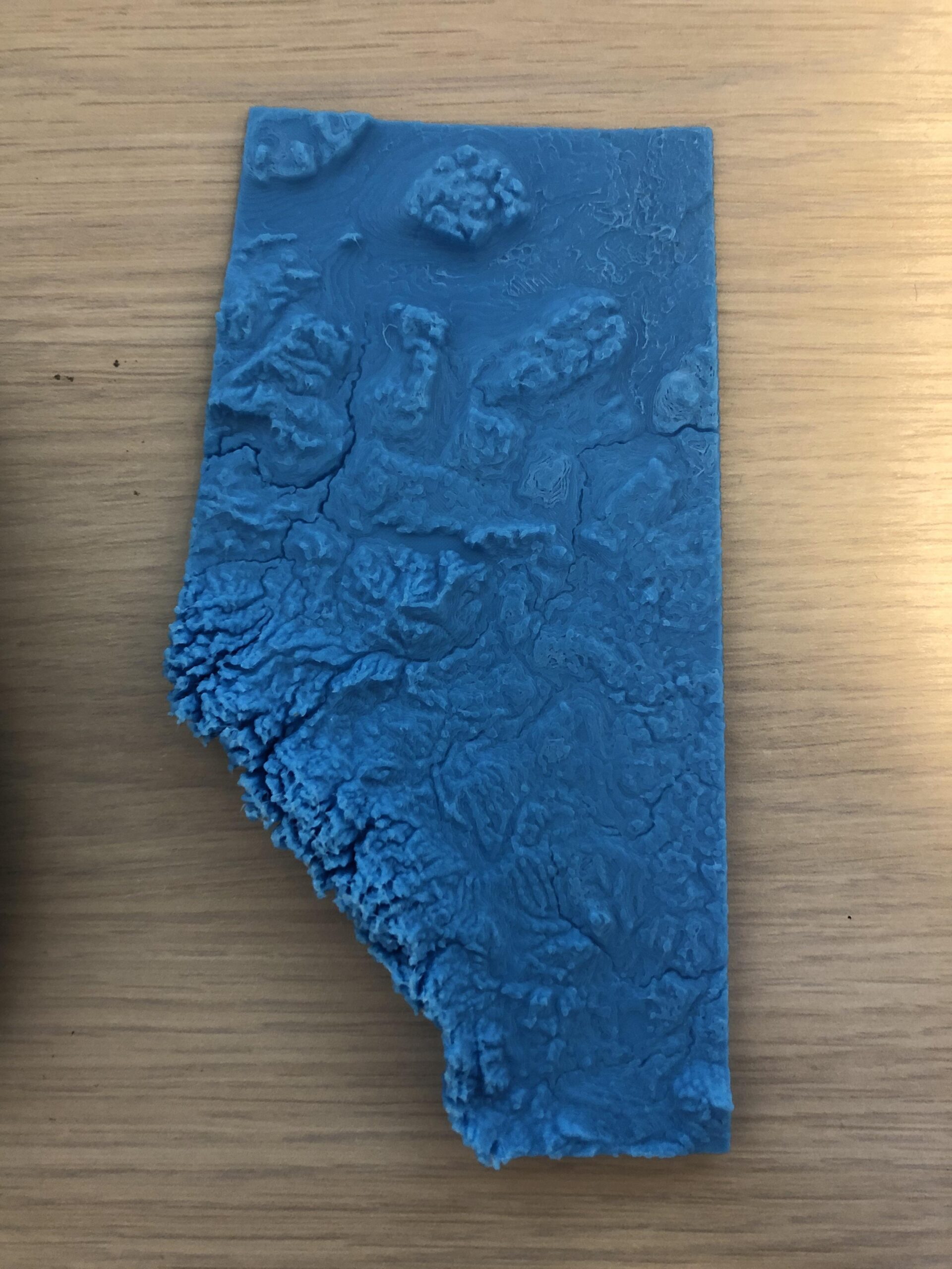 3D Printed Topography Map Of Alberta More Detail In Comments R Calgary