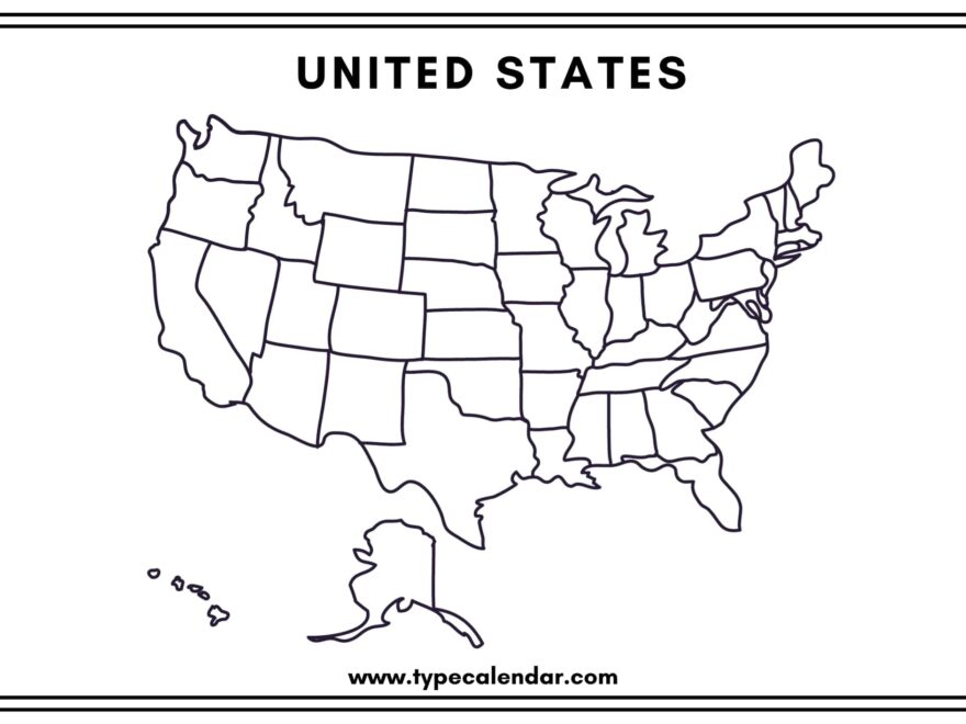 40 Free Printable Blank US Map Templates Editable PDF