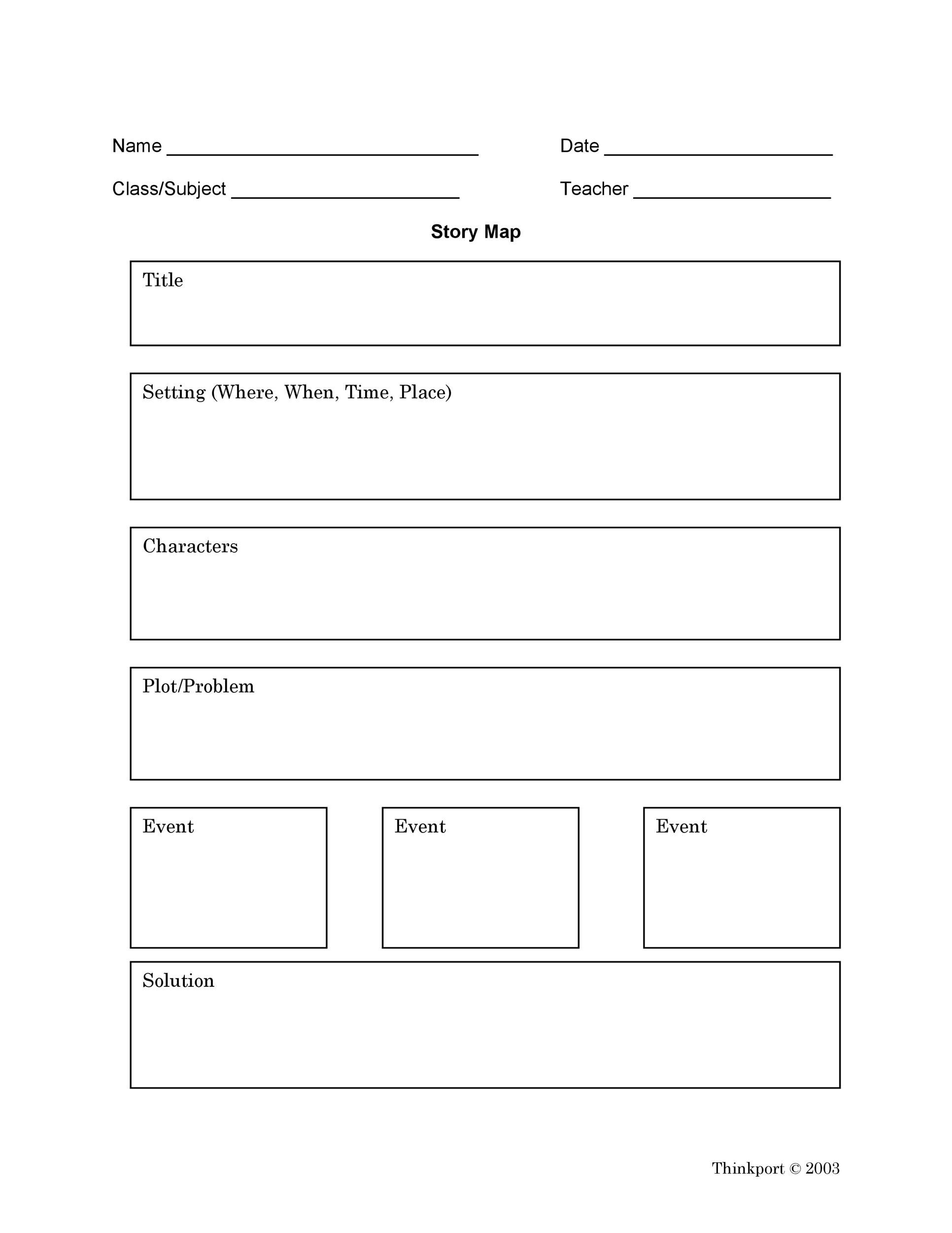 Free Printable Paper Story Map