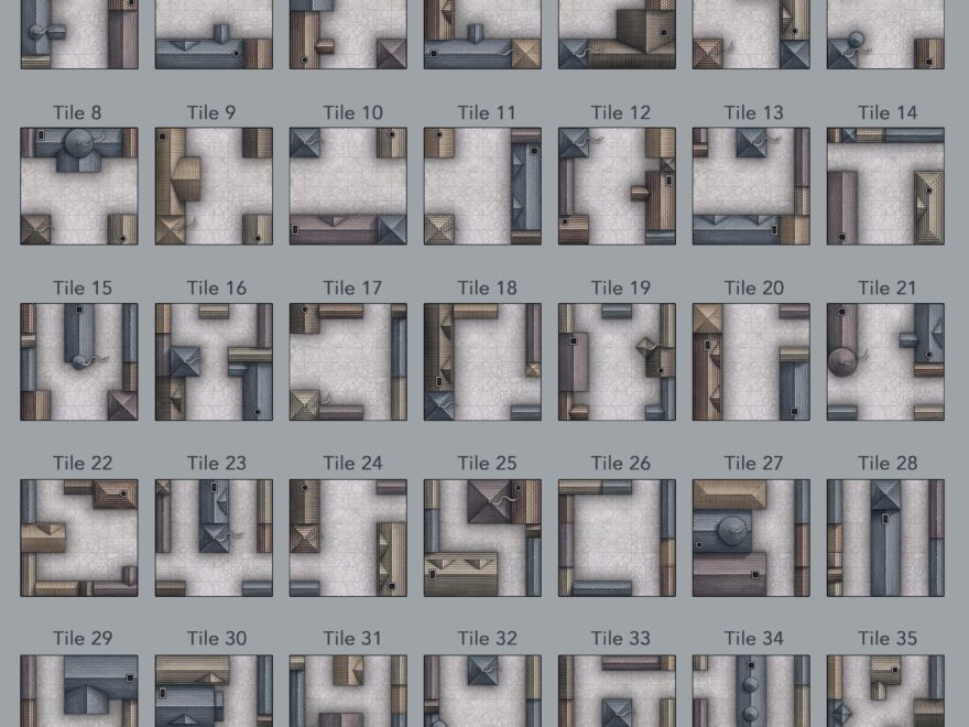 42 Free Printable City Tiles Made Specifically For Setting Up Chase Scenes On The Go 8x8 Each R battlemaps