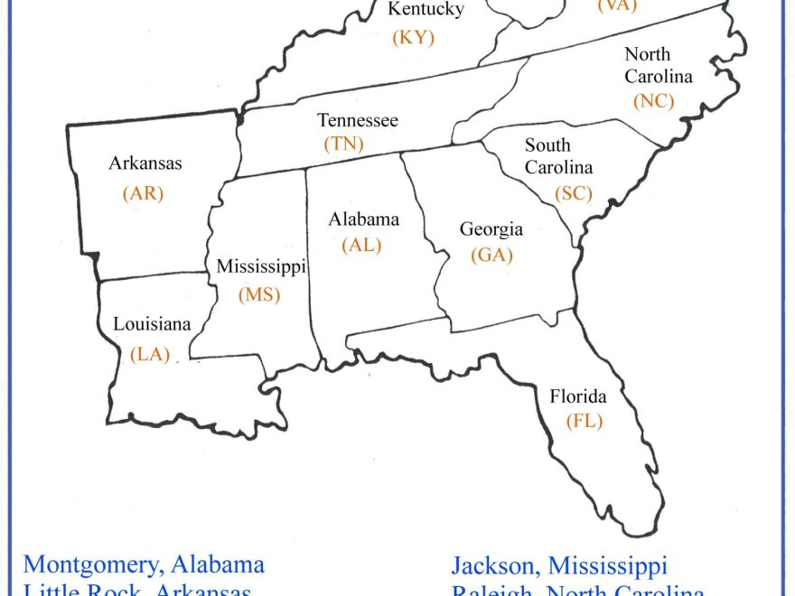 4th Grade Social Studies Southeast Region States