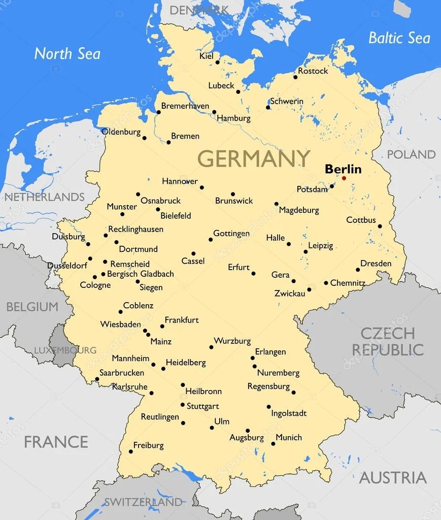 Printable Map Of Germany And Austria