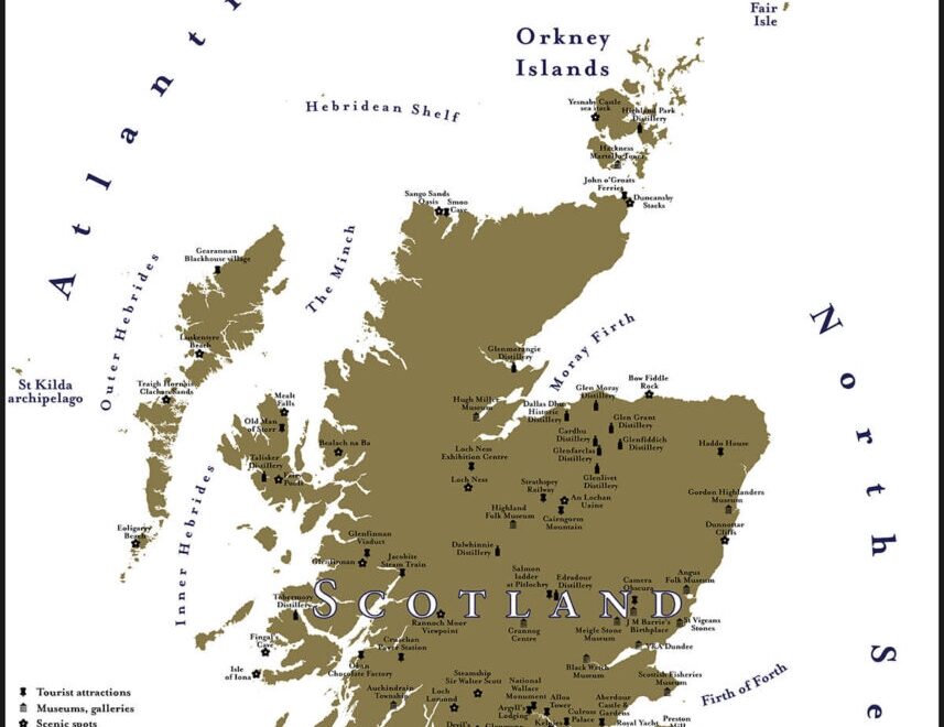 6 Maps Of Scotland Free To Use Highland Titles