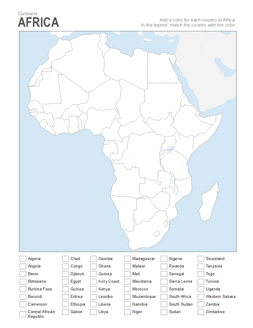 7 Printable Blank Maps For Coloring ALL ESL