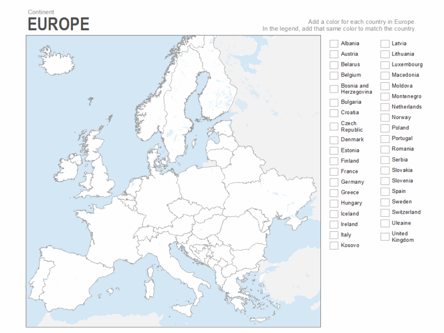 7 Printable Blank Maps For Coloring ALL ESL