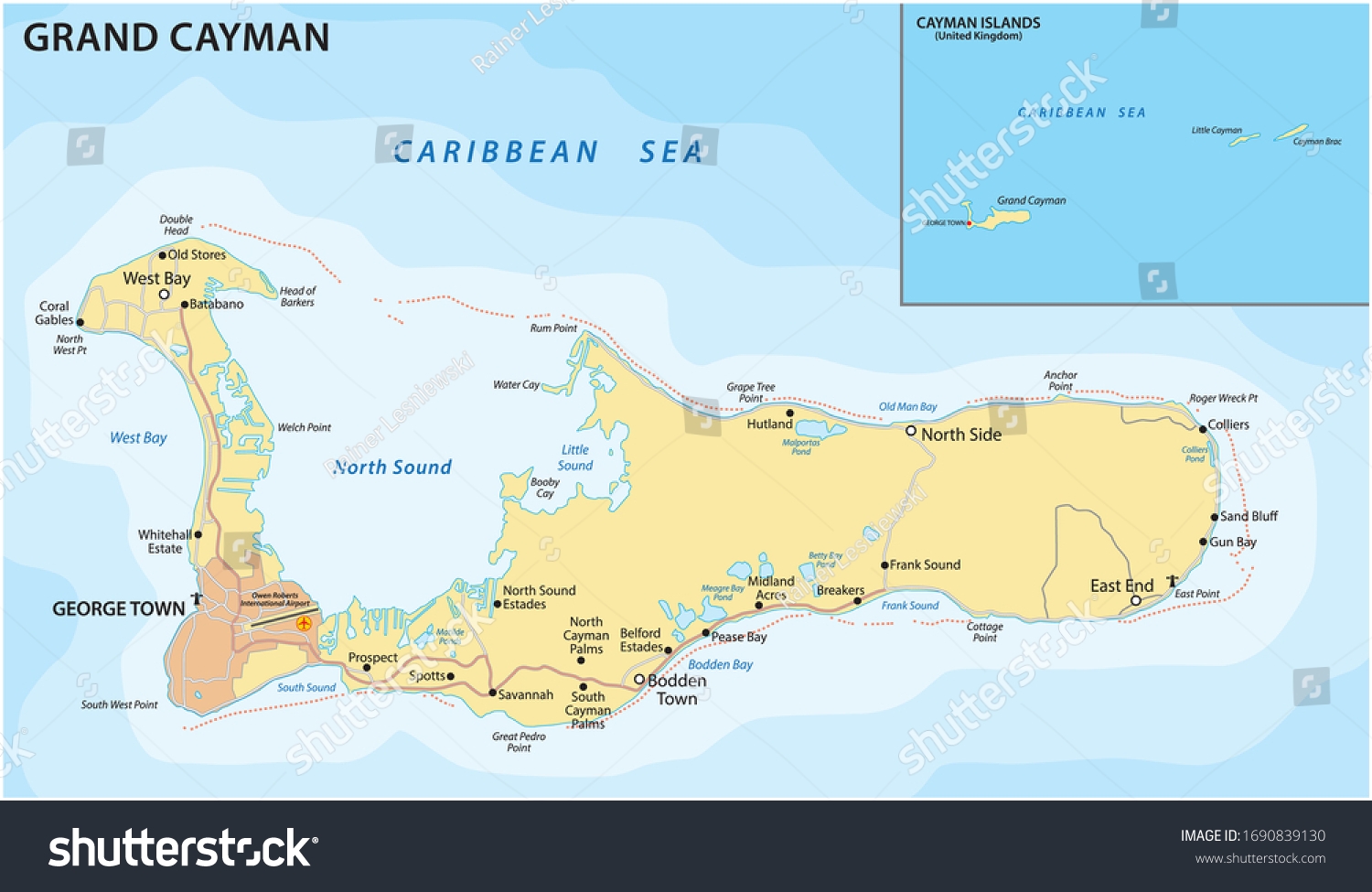 Grand Cayman Map Printable