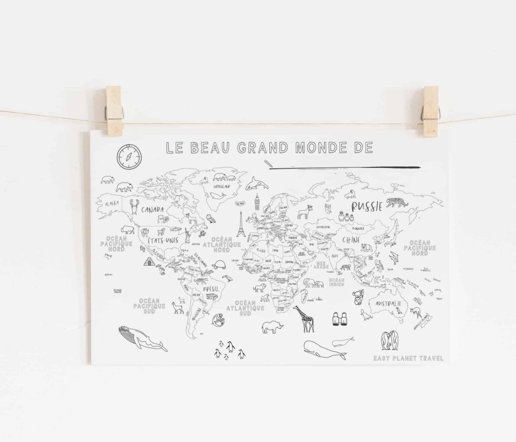 A Free Printable World Map For Your Kids To Color And Learn Flytrippers A Free Printable World Map For Your Kids To Color And Learn Flytrippers