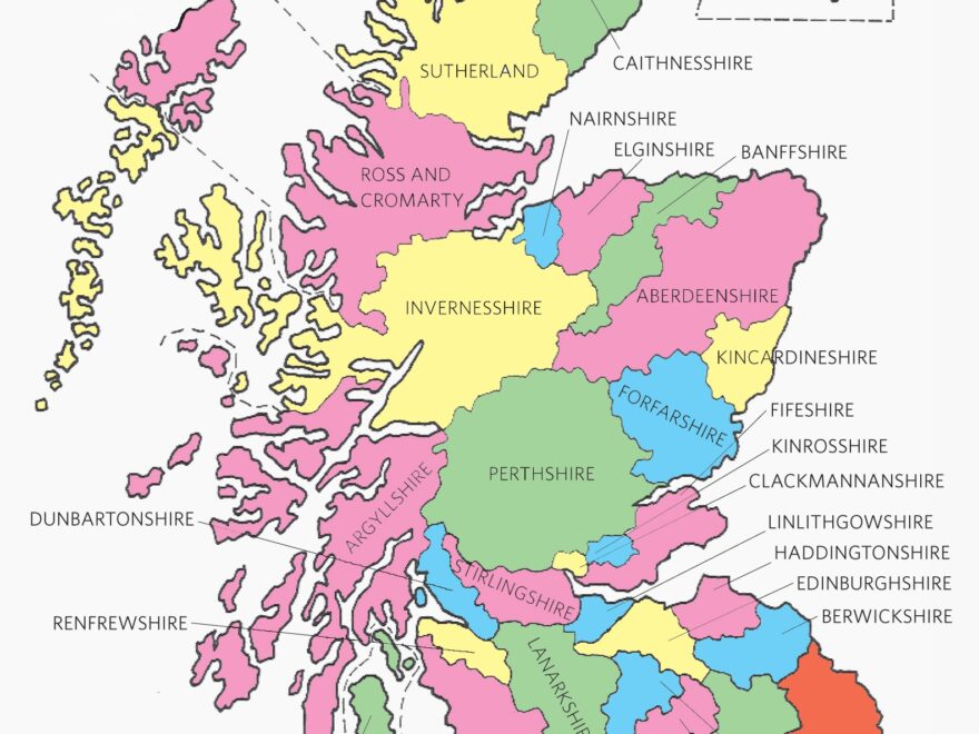 A Map Of Historical Scottish Counties