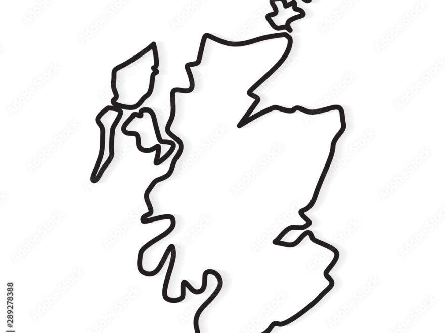 Abstract Black Outline Of Scotland Map Vector Illustration Stock Worksheets Library
