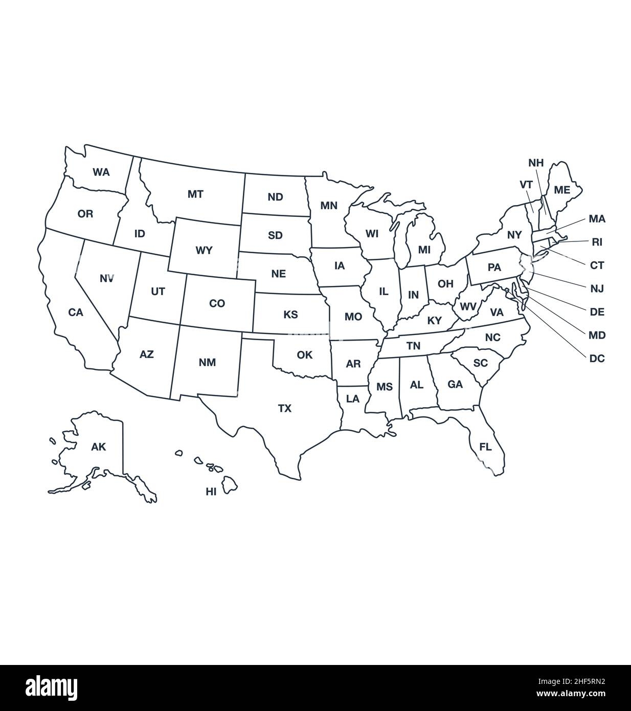 Printable Usa Map With States