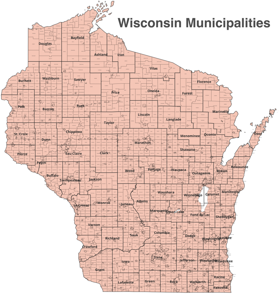 Administrative Divisions Of Wisconsin Wikipedia