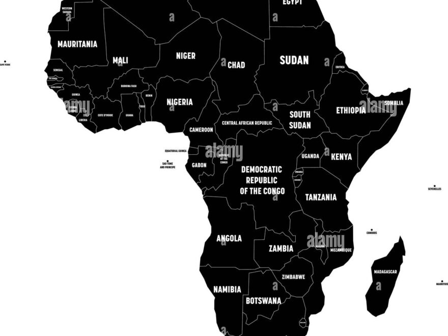 Africa Map Black And White Stock Photos Images Alamy